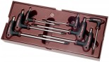 Vaschetta SERIE 4900 di chiavi maschio piegate con impugnatura testa Torx e Tamper