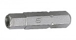 1/4" Inserto 25mm per viti con impronta esagonale e pin di sicurezza